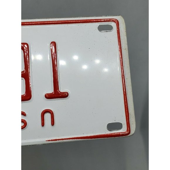 U.S.A Ted Personalized White Red Collectible Mini License Bicycle Bike Plate - Picture 4 of 12